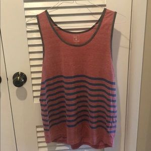 Red and blue striped tank